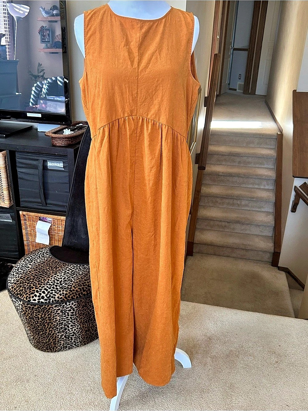 ASOS Women's Wide leg Jumpsuit in Orange size 10